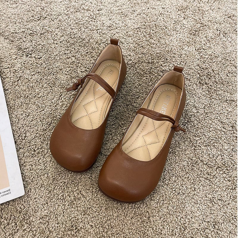 Pantofi dama plat, partea superioară din microfibră, vârf rotund, talpă din cauciuc, slip-on, talpă joasă