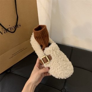 Pantofi Mary Jane pentru femei, din velur, vârf rotund, slip-on, toc mediu 3-5 cm