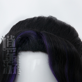 Cosplay paruka Shinobu Kocho (Insect Pillar), ponytail štýl, vysokoteplotné hodvábie, mechanická konštrukcia