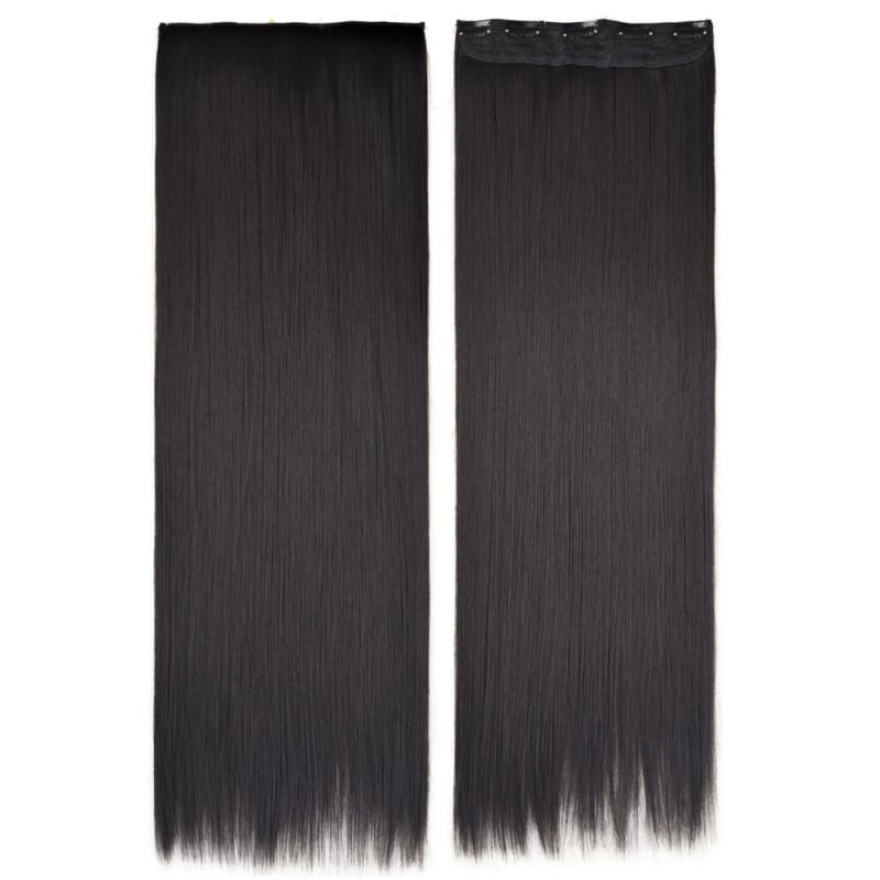 Egy darabos paróka – egyenes vágás, 5 csattal, modell 5S, hőálló rost, mechanikus gyártás