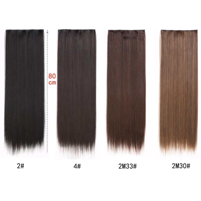 Egy darabos paróka – egyenes vágás, 5 csattal, modell 5S, hőálló rost, mechanikus gyártás