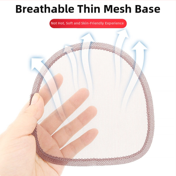 Patch na vrchnú časť paruky z pravých ľudských vlasov, rovný, 20–30 cm, priedušný, fariteľný, pridáva objem na zakrytie šedivých vlasov