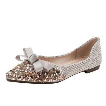Női hegyesorrú lapos talpú cipő | PU felső rész, PU bélés, gumírozott talp, slip-on