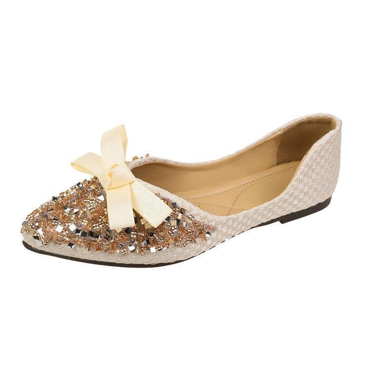 Női hegyesorrú lapos talpú cipő | PU felső rész, PU bélés, gumírozott talp, slip-on