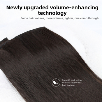 Parochňa pre ženy: tri diely rovné, bezšvová, realistický objem vlasov; vlasy z hodvábneho materiálu s vysokou teplotou; mechanické spracovanie; nie je možné farbiť ani žehliť