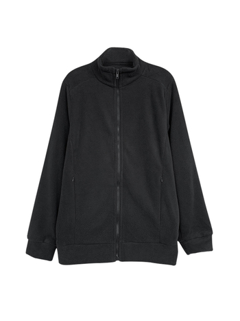 Hoodie od flece s prednjim zipom, debeli fleece, stojeći ovratnik, japansko-korejski ležerni stil