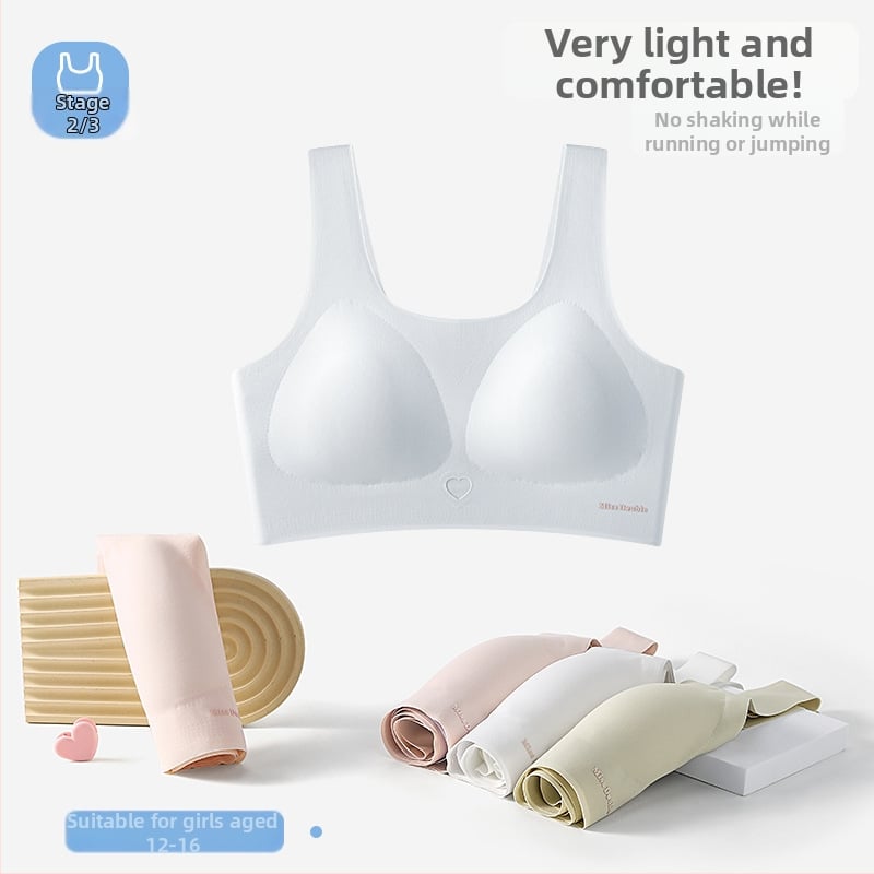 Vestový štýl bez podprsenky pre tínedžerky, bezšvové trojuholníkové košíčky, priedušný Ice Silk nylon