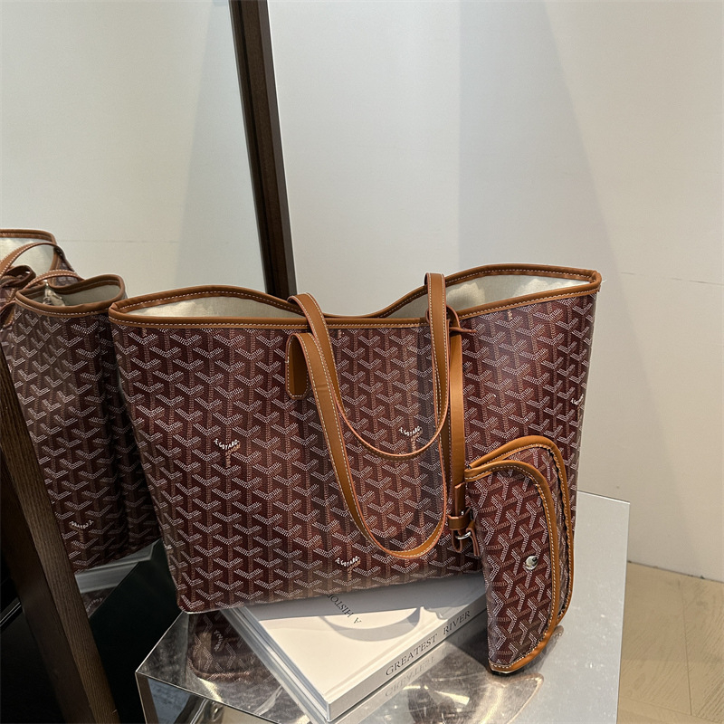 PU Tote чанта със цип, уличен стил, есен 2024