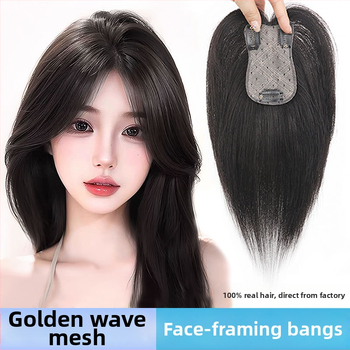 Paruka z pravých ľudských vlasov, rovné pramene vlasov, Gold Wire 711, farbenie možné, pre ženy