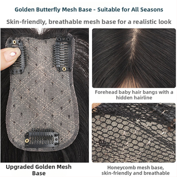 Paruka z pravých ľudských vlasov, rovné pramene vlasov, Gold Wire 711, farbenie možné, pre ženy