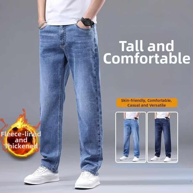 Džínové nohavice s rovnym strihom – stredný pás, stredná elasticita, mestský štýl, jeseň-zima 2025