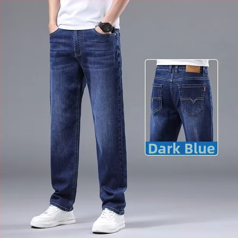 Džinsipüksid sirge lõikega – keskmise vöökoht, keskmine elastus, linnalähedane stiil, sügis-talv 2025