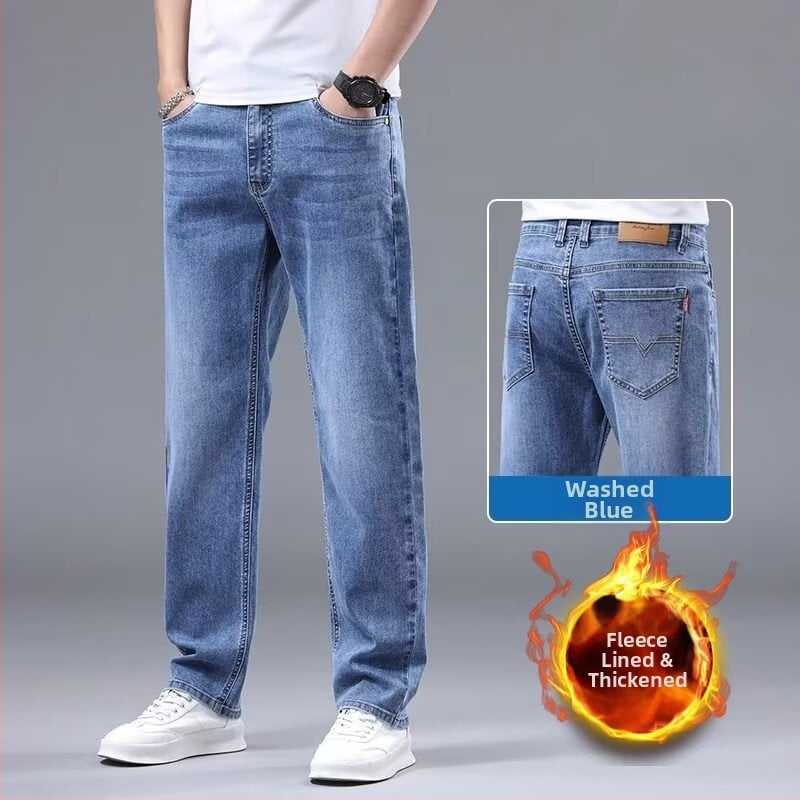 Džínové nohavice s rovnym strihom – stredný pás, stredná elasticita, mestský štýl, jeseň-zima 2025