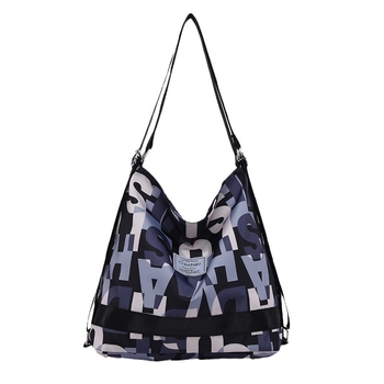 Geantă de umăr cu capacitate mare, din Oxford, închidere cu fermoar, buzunar interior cu fermoar și buzunar pentru telefon, căptușeală poliester