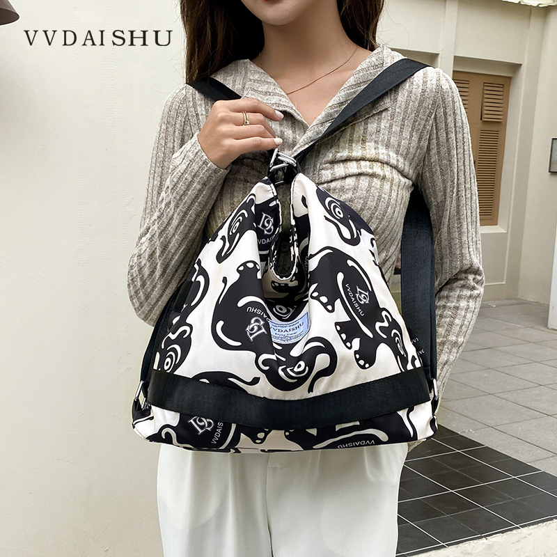 Geantă de umăr cu capacitate mare, din Oxford, închidere cu fermoar, buzunar interior cu fermoar și buzunar pentru telefon, căptușeală poliester