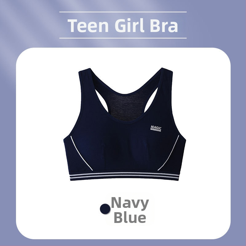 Detská bavlnená športová podprsenka, s 3/4 košíčkom, tenký tvar, priedušná a pohodlná