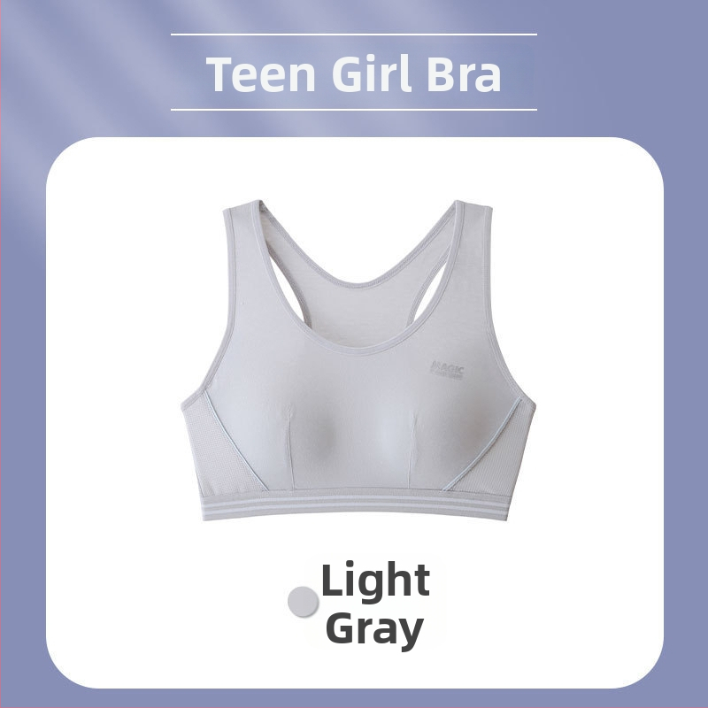 Detská bavlnená športová podprsenka, s 3/4 košíčkom, tenký tvar, priedušná a pohodlná