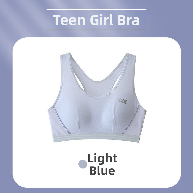 Detská bavlnená športová podprsenka, s 3/4 košíčkom, tenký tvar, priedušná a pohodlná