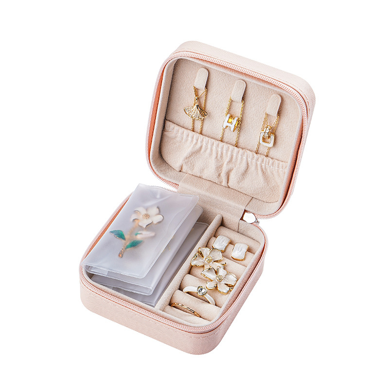 Кожена кутия за бижута Casegrace sp01307 — твърд корпус, кожен материал, едноцветен дизайн, възможност за персонализация