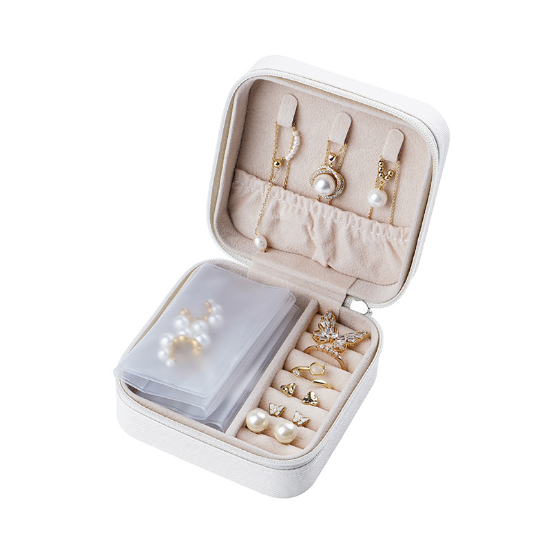 Кожена кутия за бижута Casegrace sp01307 — твърд корпус, кожен материал, едноцветен дизайн, възможност за персонализация