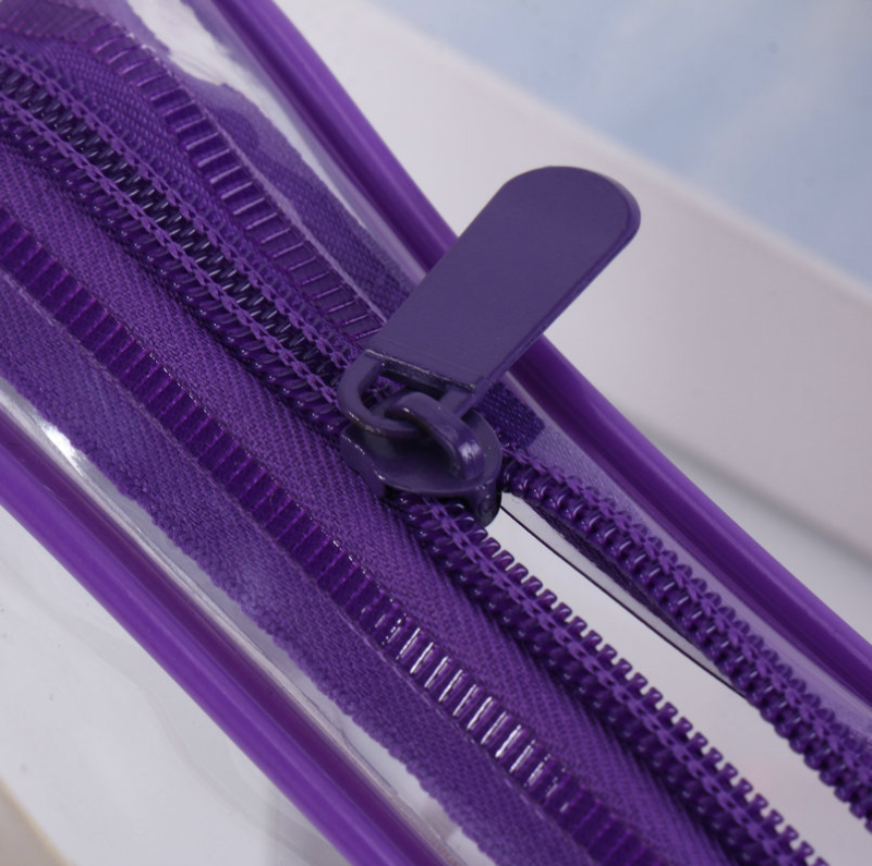PVC vodootporna kozmetička torbica, prozirna, za putovanja sa zatvaračem