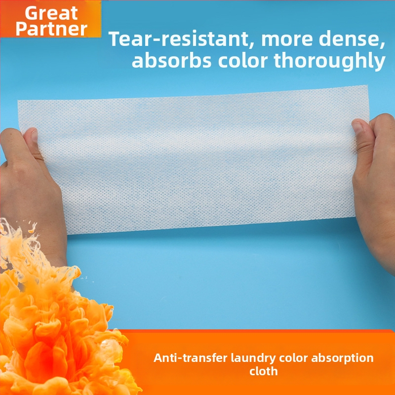 Pesemis anti värvi ülekande vastu rätik (mittekootud kiud; aktiivsete ainete sisaldus 75–80%; 10 g tükk kohta; pakk sisaldab 500 tükki)