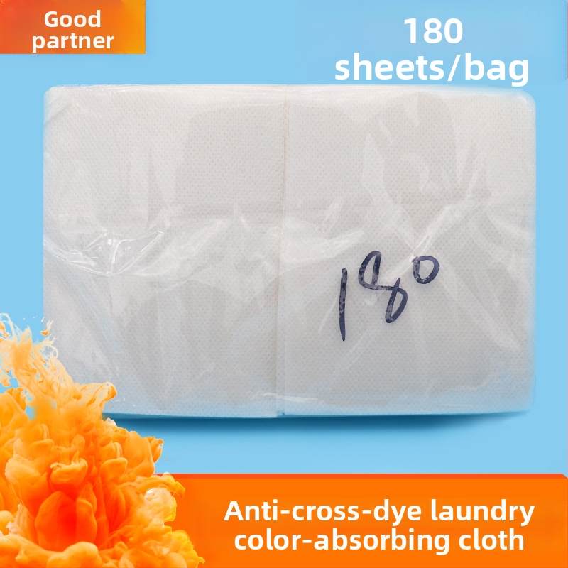 Pesemis anti värvi ülekande vastu rätik (mittekootud kiud; aktiivsete ainete sisaldus 75–80%; 10 g tükk kohta; pakk sisaldab 500 tükki)