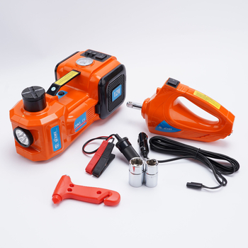Prenosný elektrický kľúč a hydraulický zdvihák pre opravy áut