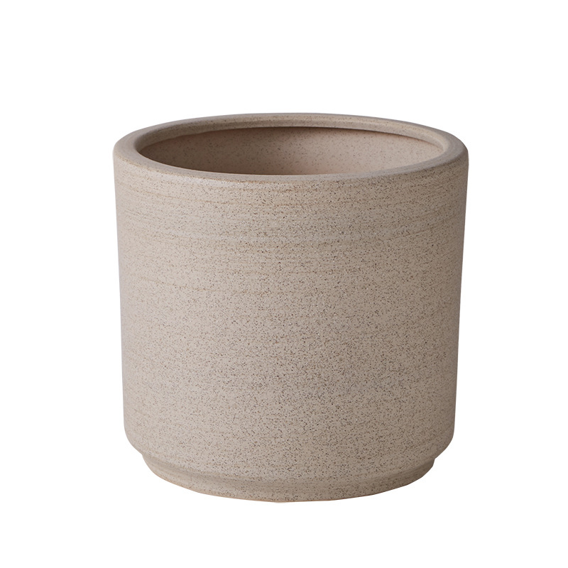Keraminis gėlių vazonas, paprastas Šiaurės stilius, grindų dizainas, orui laidus, tvirtas, aukštatemperatūriškai degintas