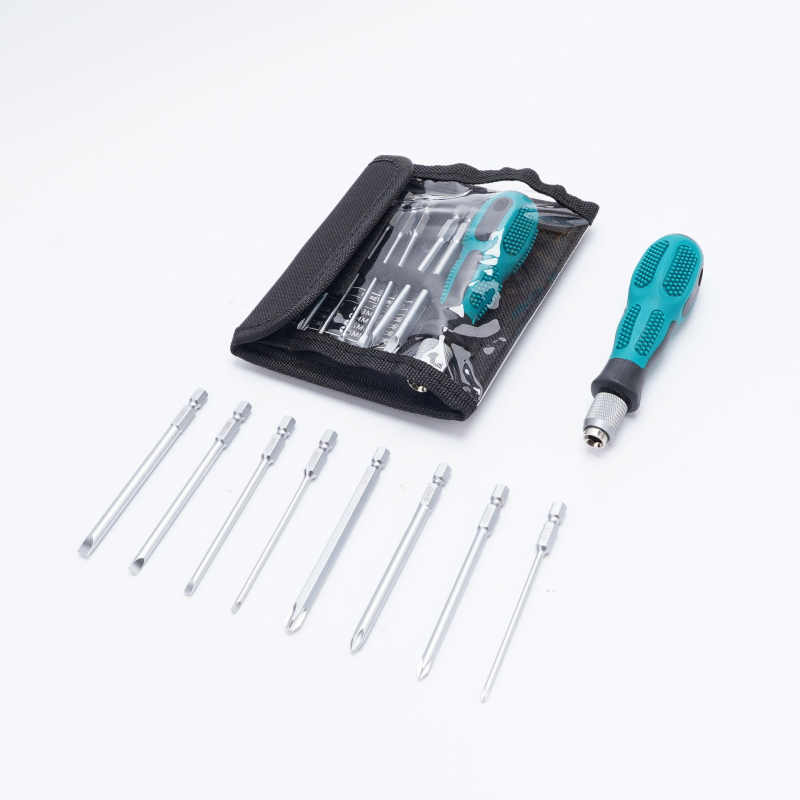 9-dielny multifunkčný skrutkovačový set s magnetickými Philips bitmi pre opravy a demontáž