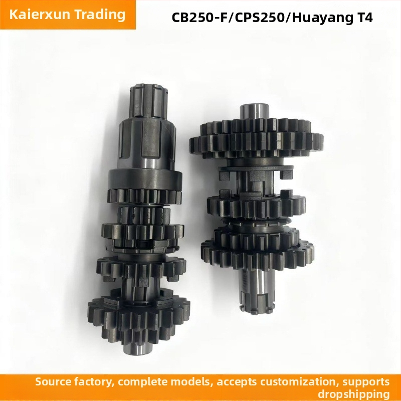 Sada hlavných a vedľajších hriadeľov pre motocykel Kailxun CPS250 – 250 cm3, jednocyklový motor