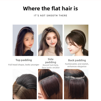 Príčesok pre ženy, podložka na korene pre objem, rovný štýl, vysokoteplotné vlákna