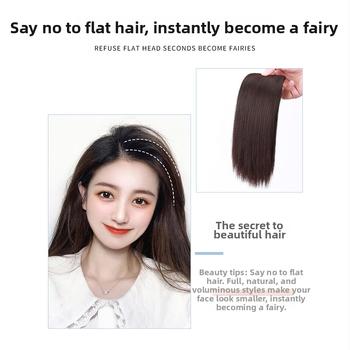 Príčesok pre ženy, podložka na korene pre objem, rovný štýl, vysokoteplotné vlákna