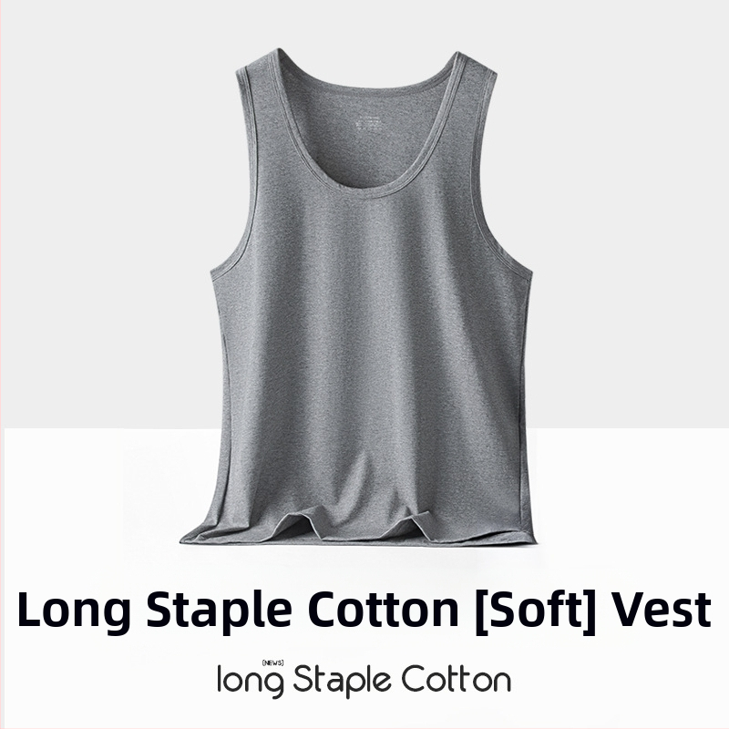 Meeste puuvillane varrukateta T-särk-vest, ühtlase värviga, 95% puuvill, suvi, noored, lihtne stiil.