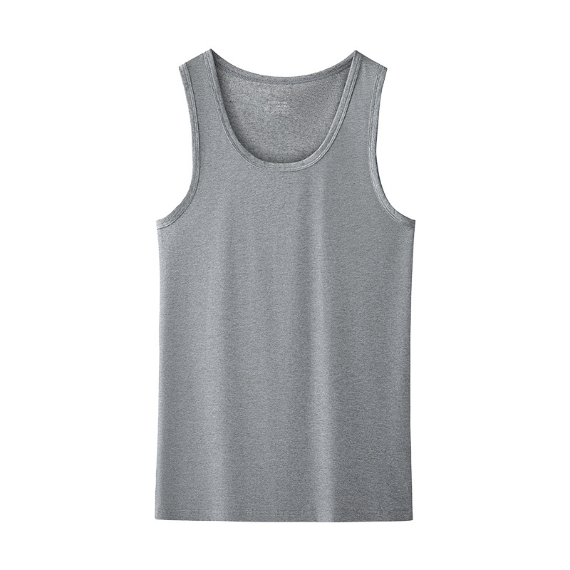 Meeste puuvillane varrukateta T-särk-vest, ühtlase värviga, 95% puuvill, suvi, noored, lihtne stiil.