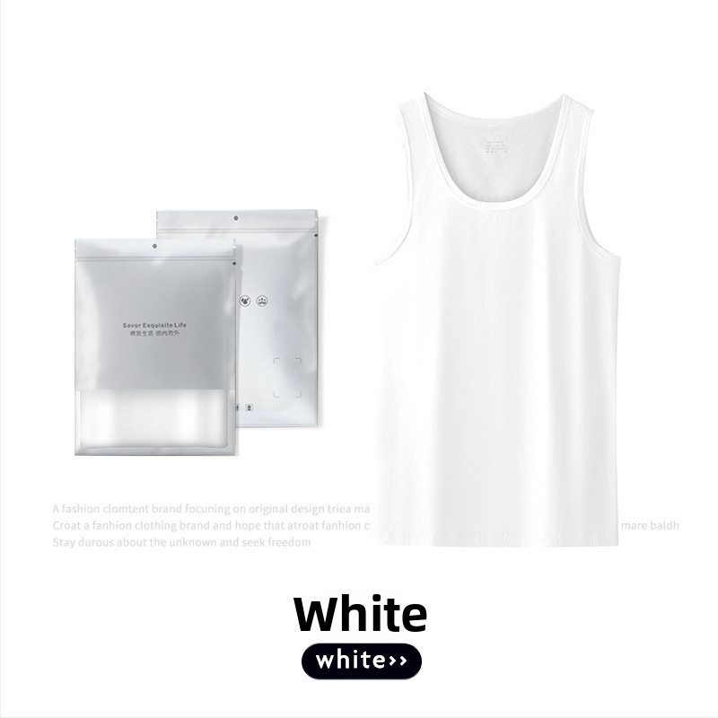 Meeste puuvillane varrukateta T-särk-vest, ühtlase värviga, 95% puuvill, suvi, noored, lihtne stiil.