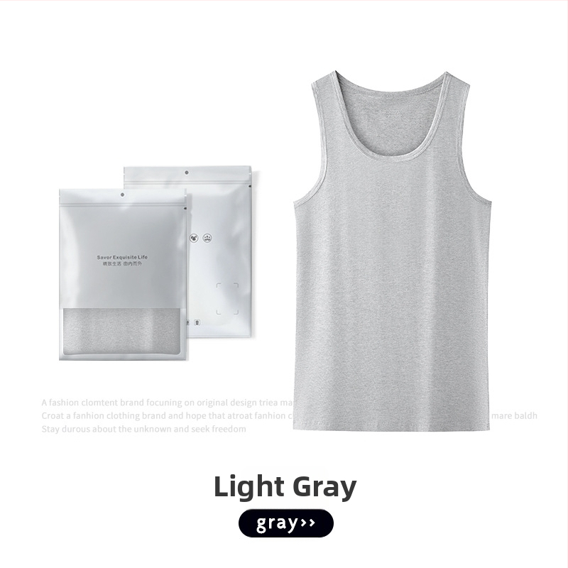 Meeste puuvillane varrukateta T-särk-vest, ühtlase värviga, 95% puuvill, suvi, noored, lihtne stiil.