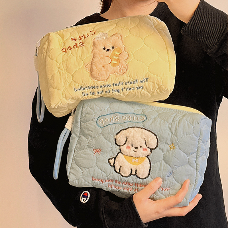 Geantă de machiaj - Formă cubică, Material textil, Ultra-ușoară, Stil cartoon drăguț, Model H476000 (Model H476000, Formă Cubică, Material Textil, Funcție Ultra-ușoară, Stil Cartoon Drăguț)