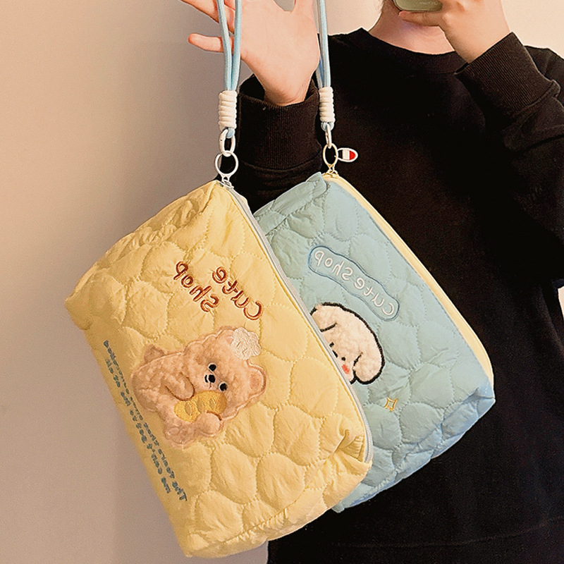 Geantă de machiaj - Formă cubică, Material textil, Ultra-ușoară, Stil cartoon drăguț, Model H476000 (Model H476000, Formă Cubică, Material Textil, Funcție Ultra-ușoară, Stil Cartoon Drăguț)