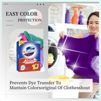 Jiffine Φύλλα Πλυντηρίου Προστασία από Μεταφορά Βαφών, 50 τεμάχια, σε κουτί, κατά της ανάμιξης και βαφής