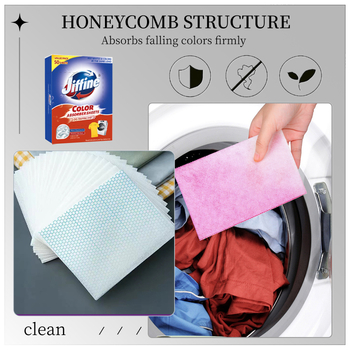 Jiffine Φύλλα Πλυντηρίου Προστασία από Μεταφορά Βαφών, 50 τεμάχια, σε κουτί, κατά της ανάμιξης και βαφής