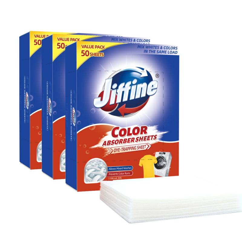 Jiffine Φύλλα Πλυντηρίου Προστασία από Μεταφορά Βαφών, 50 τεμάχια, σε κουτί, κατά της ανάμιξης και βαφής