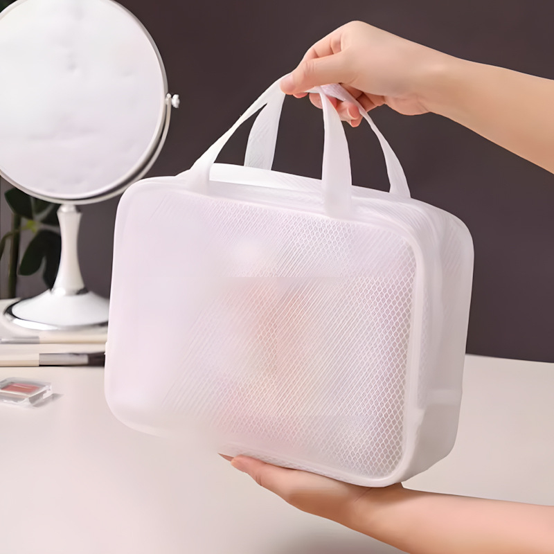 Hügieenikott PVC materjal, horisontaalne ruuduline kuju, mitmeotstarbeline reisikorraldaja (kosmeetika, riided ja hügieenitooted)