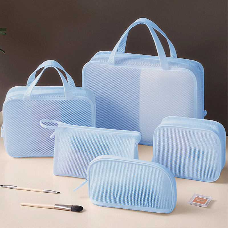 Hügieenikott PVC materjal, horisontaalne ruuduline kuju, mitmeotstarbeline reisikorraldaja (kosmeetika, riided ja hügieenitooted)