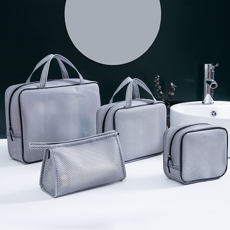 Hügieenikott PVC materjal, horisontaalne ruuduline kuju, mitmeotstarbeline reisikorraldaja (kosmeetika, riided ja hügieenitooted)