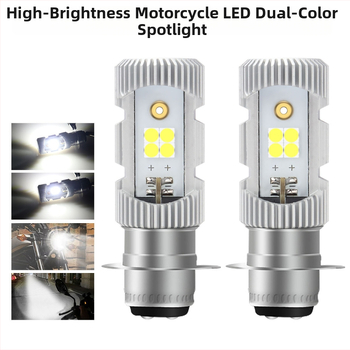 Motocykel LED hlavné svetlo P15D, dvojfarebné, integrované blízko a diaľkové, hliníková zliatina, 9–96V, LED 3030, model motor251-p15d, Kevanly