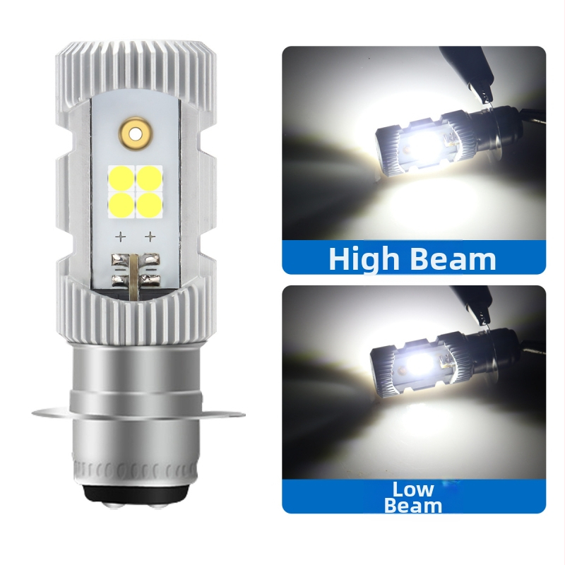 Motocykel LED hlavné svetlo P15D, dvojfarebné, integrované blízko a diaľkové, hliníková zliatina, 9–96V, LED 3030, model motor251-p15d, Kevanly