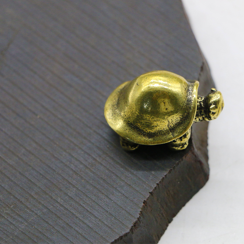 Mosadzová stolová figúrka korytnačky, klasický štýl, elektroplatovanie, možnosť prispôsobenia