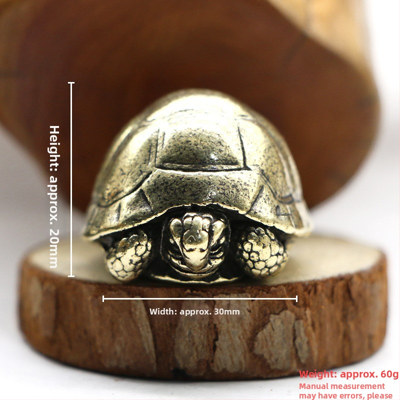 Mosadzová stolová figúrka korytnačky, klasický štýl, elektroplatovanie, možnosť prispôsobenia