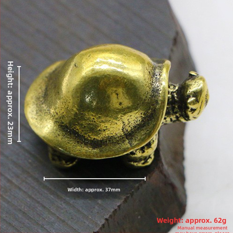 Mosadzová stolová figúrka korytnačky, klasický štýl, elektroplatovanie, možnosť prispôsobenia